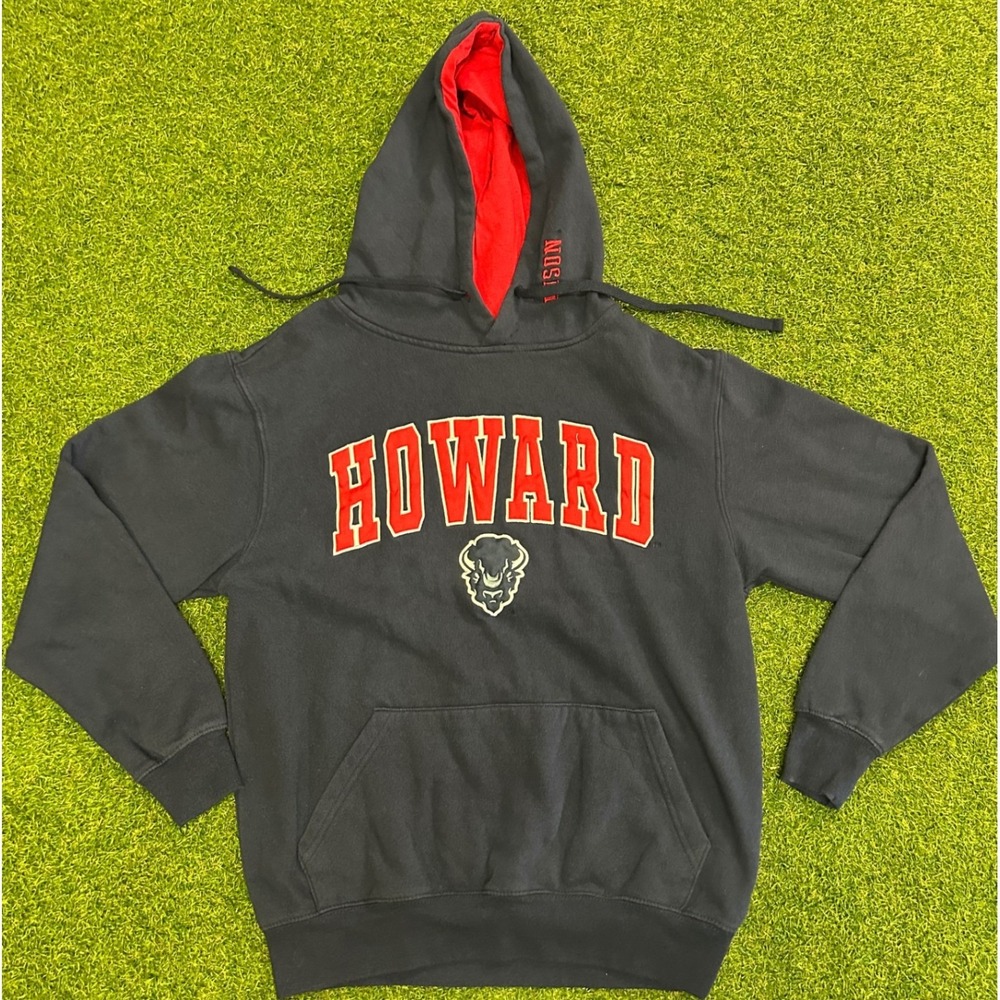 Colosseum Howard University Bison Hoodie Navy Red Mens Small HBCU Sweatshirt
